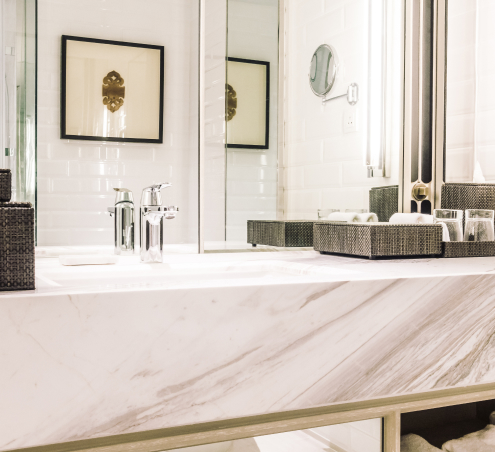 Marble countertop Bathroom design